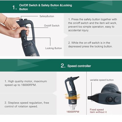 500W Variable-Speed Handheld Immersion Blender