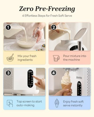 Ice Cream Maker & Slushie Machine Soft Serve Ice Cream Machine 7 Presets