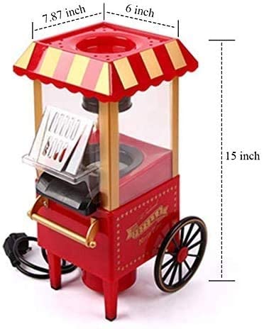 Retro Hot Air Oil-Free Popcorn Maker