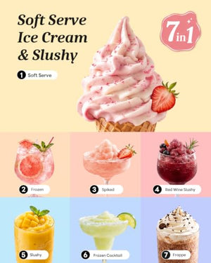 Ice Cream Maker & Slushie Machine Soft Serve Ice Cream Machine 7 Presets