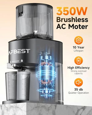 3-in-1 Cold Press Juicer with 5.8" Large Chute