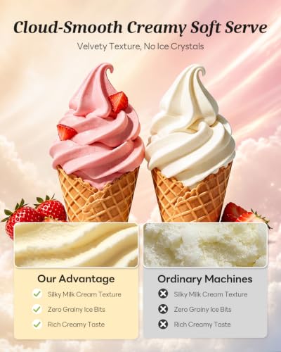 Ice Cream Maker & Slushie Machine Soft Serve Ice Cream Machine 7 Presets