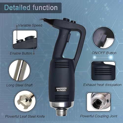 500W Variable-Speed Handheld Immersion Blender