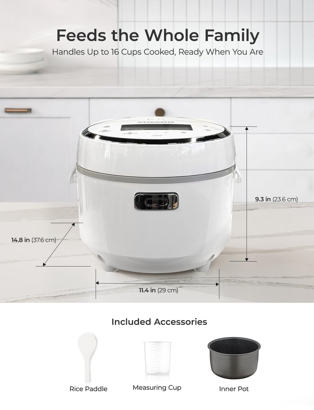 10-Cup Micom Rice Cooker with 16 Cooking Menus