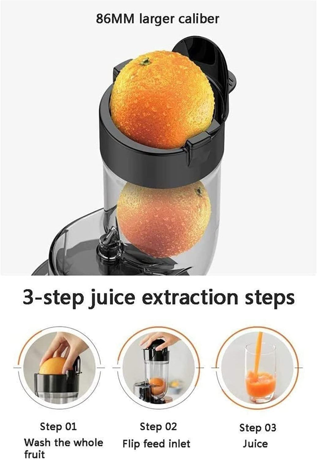 Wide-Mouth Dual-Speed Centrifugal Juicer