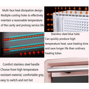 36L Mini Electric Oven with Adjustable Temperature & Timer