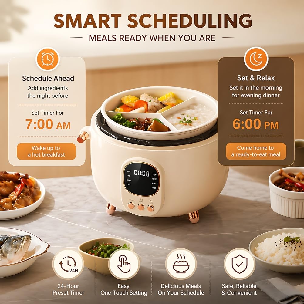 4 Qt 6-in-1 Electric Pressure Cooker & Multi-Cooker
