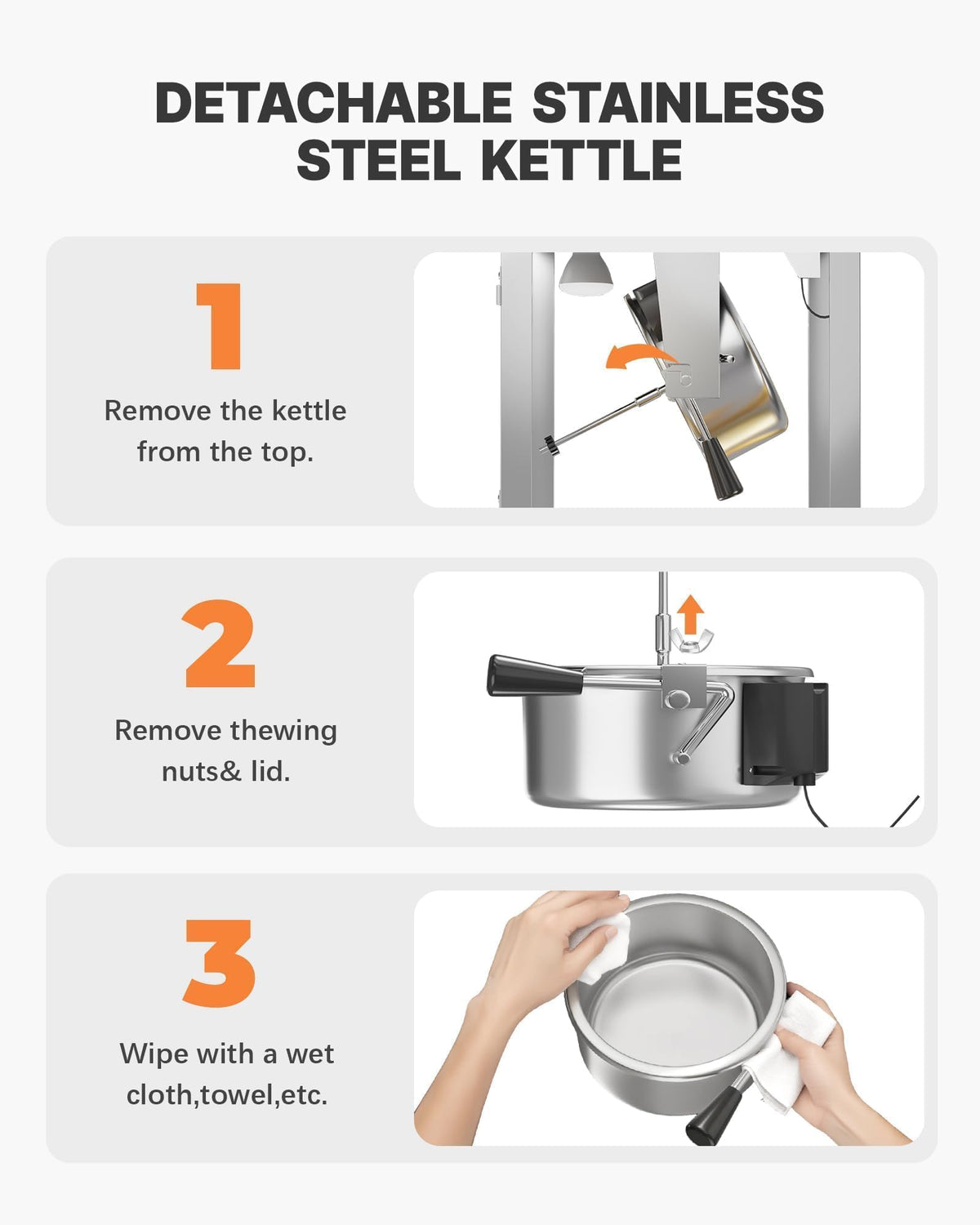 ELOMBR Popcorn Machine,Table Top Popcorn Maker Machine