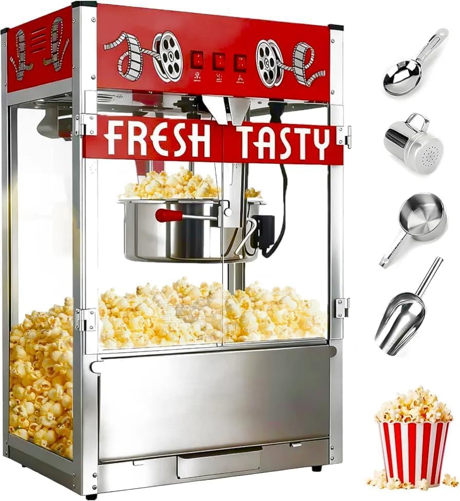 ELOMBR Popcorn Machine,Table Top Popcorn Maker Machine