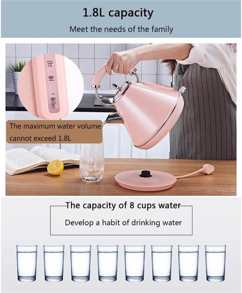 Retro Stainless Steel Electric Kettle