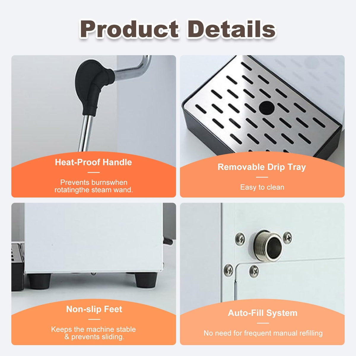 Electric Stainless Steel Milk Steamer & Frother