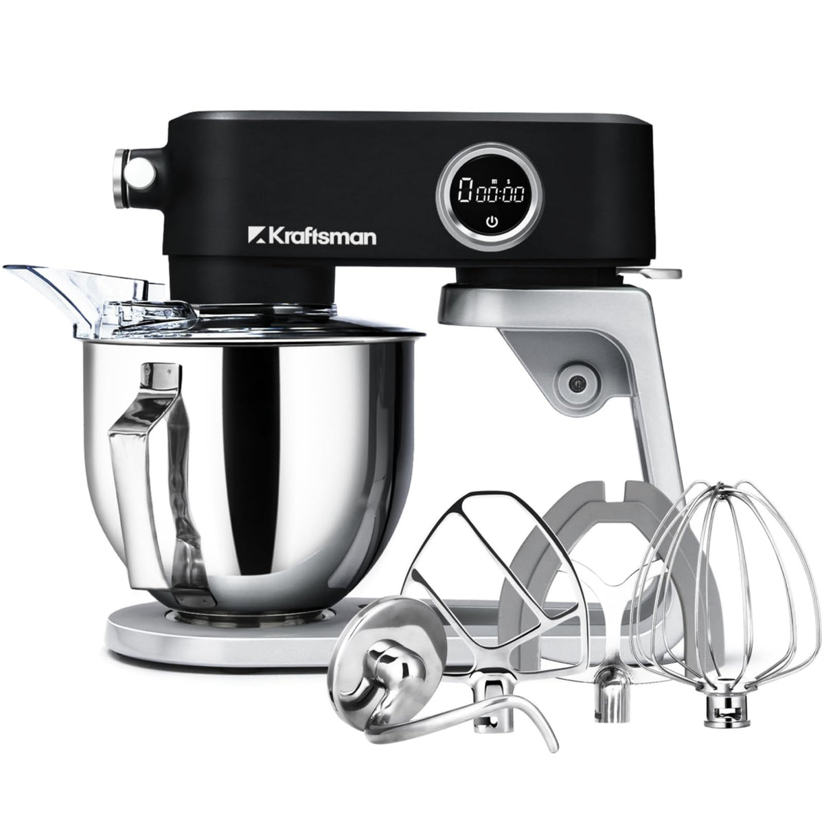 5.3 Qt All-Metal 8-Speed Stand Mixer with Timer