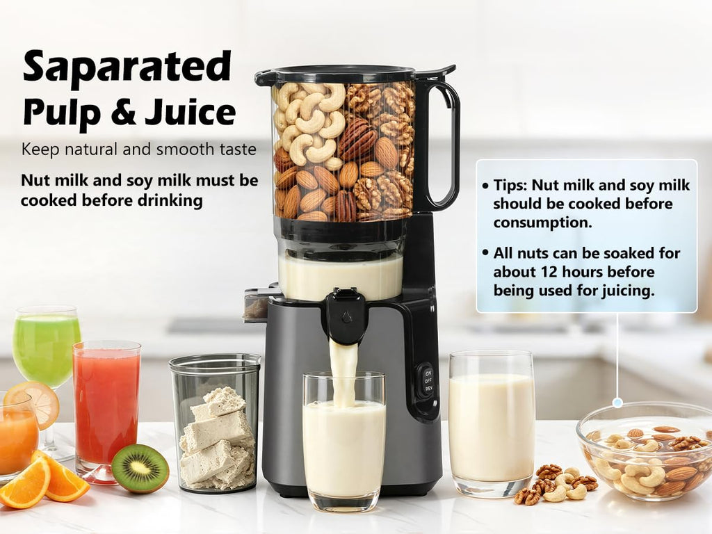 400W Cold Press Juicer with 5.8" Large Chute