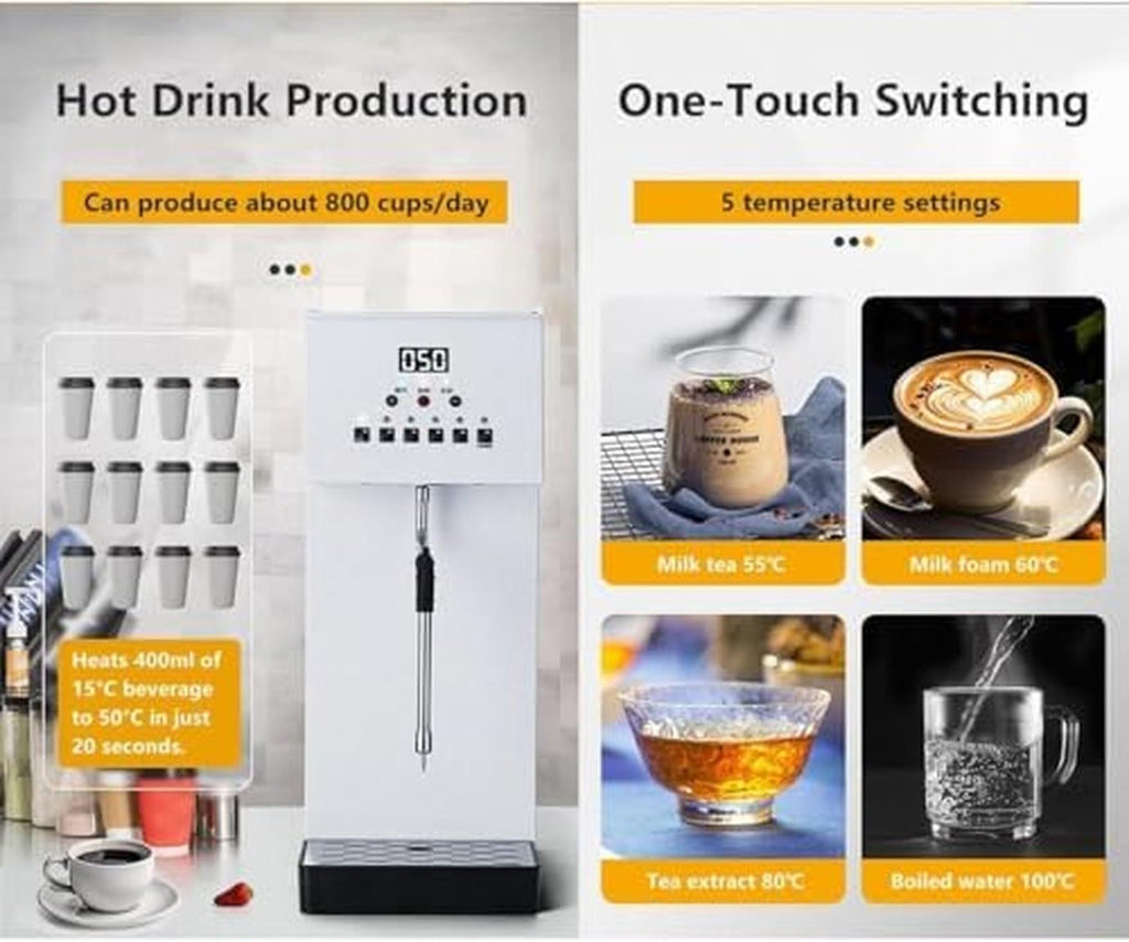 6L Commercial Electric Milk Frother & Steamer
