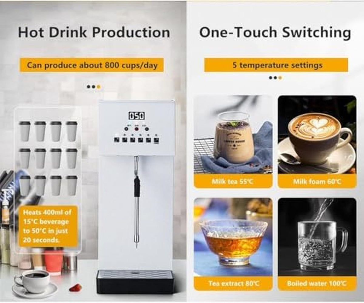 6L Commercial Electric Milk Frother & Steamer