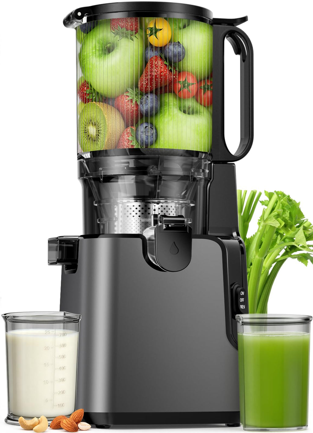 400W Cold Press Juicer with 5.8" Large Chute