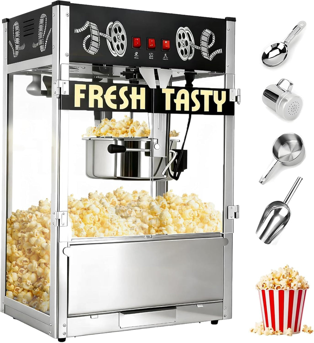 ELOMBR Popcorn Machine,Table Top Popcorn Maker Machine