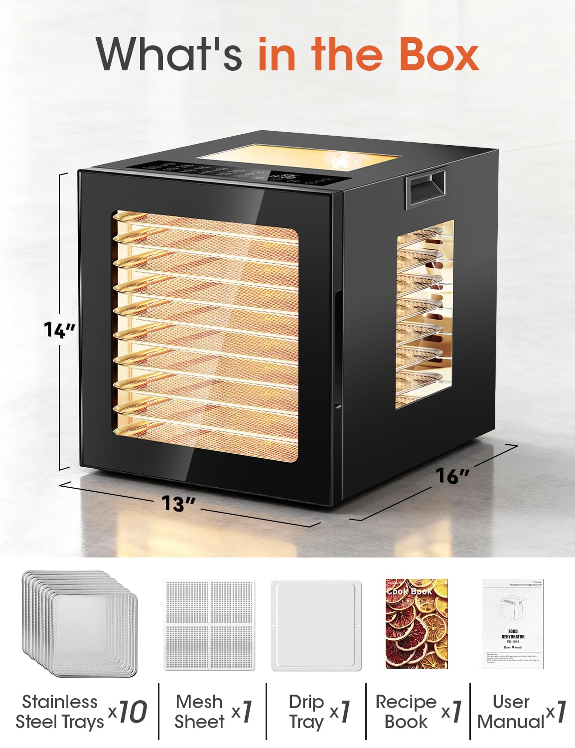 Manastin Stainless Steel Food Dehydrator Trays