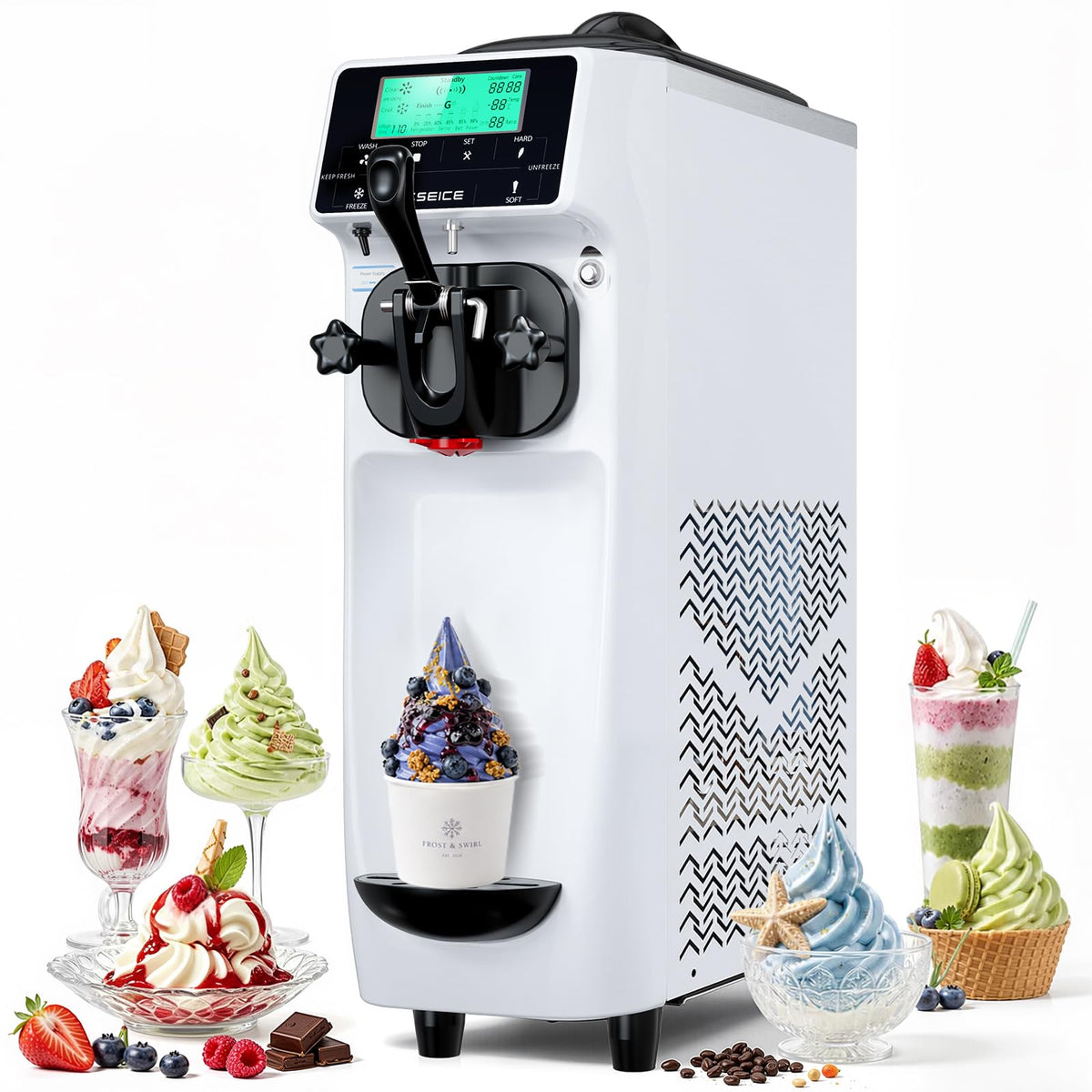 GSEICE Soft Serve Ice Cream Machine ETL