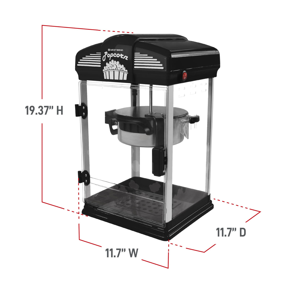 Movie Theater Popcorn Maker with Nonstick Kettle