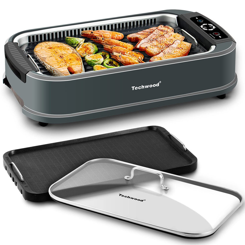 1500W Smokeless Electric Grill with Smart Control Panel