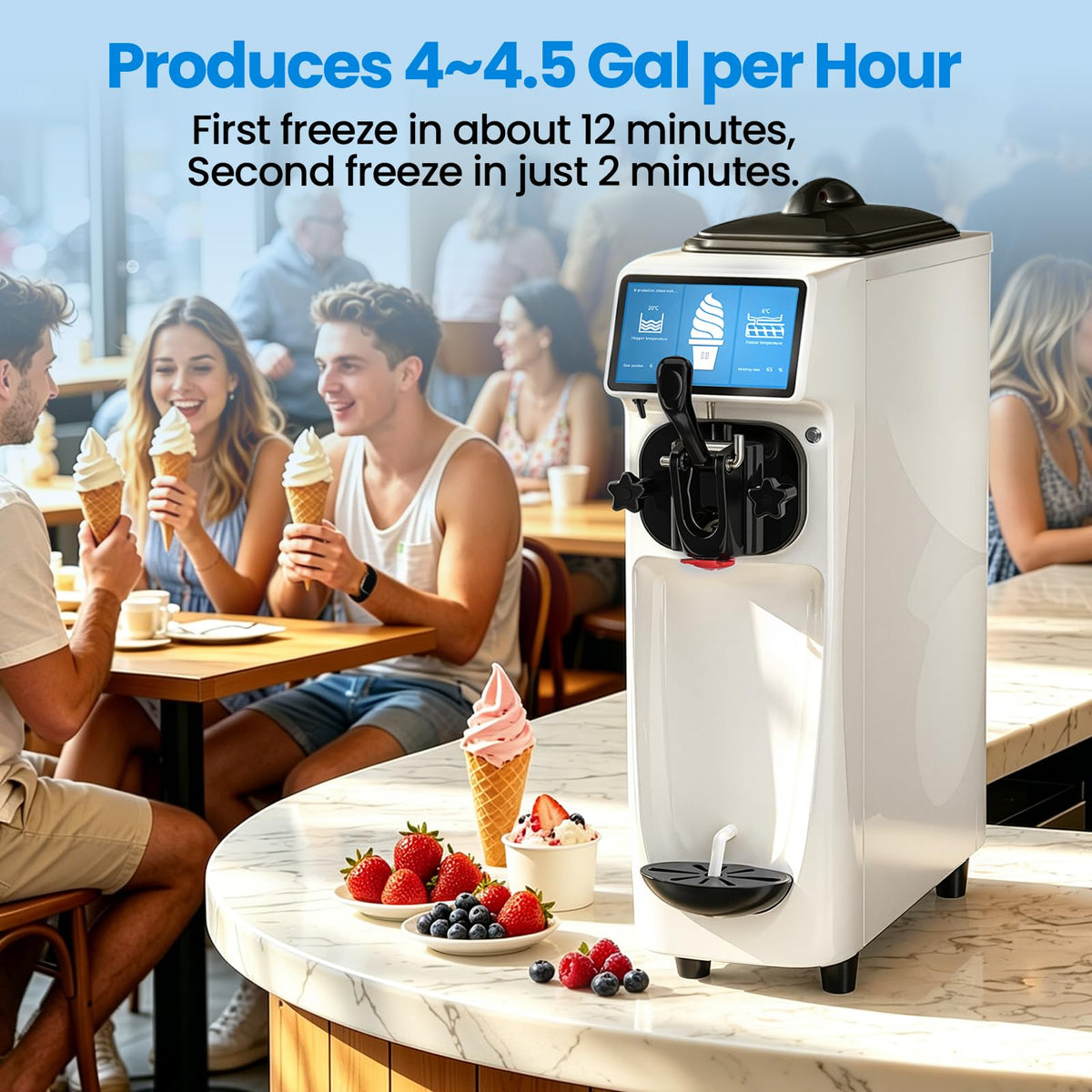GSEICE Soft Serve Ice Cream Machine ETL