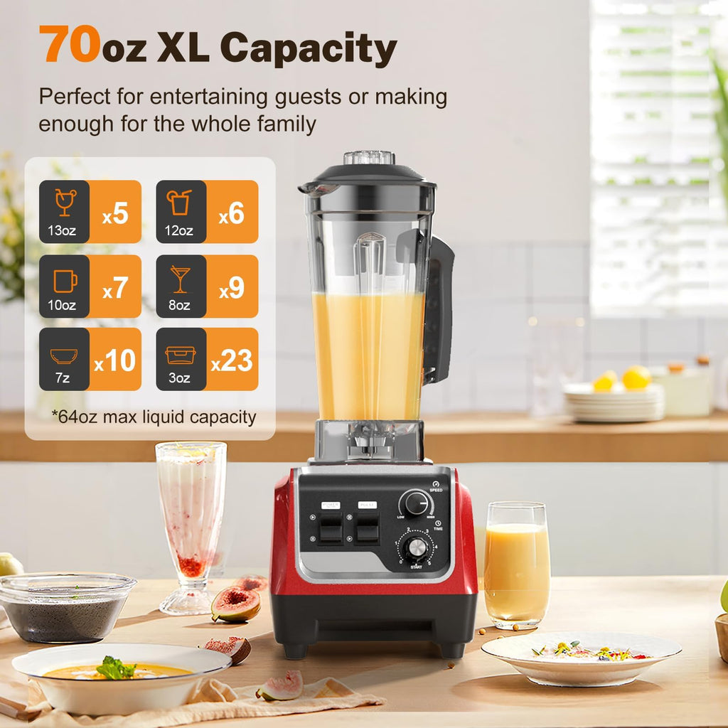 1800W High-Speed Blender with 70 oz Pitcher & To-Go Cup