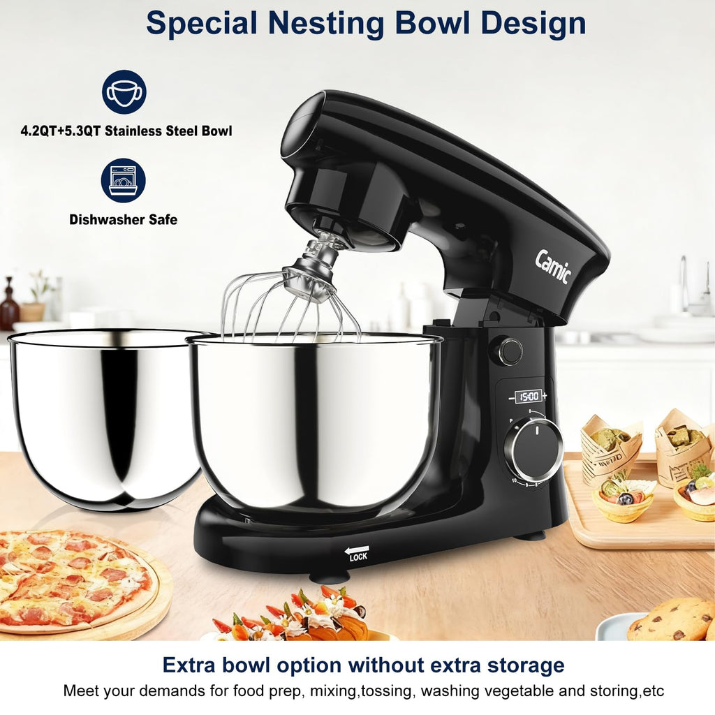 10-Speed Stand Mixer with 4.2 & 5.3 Qt Bowls