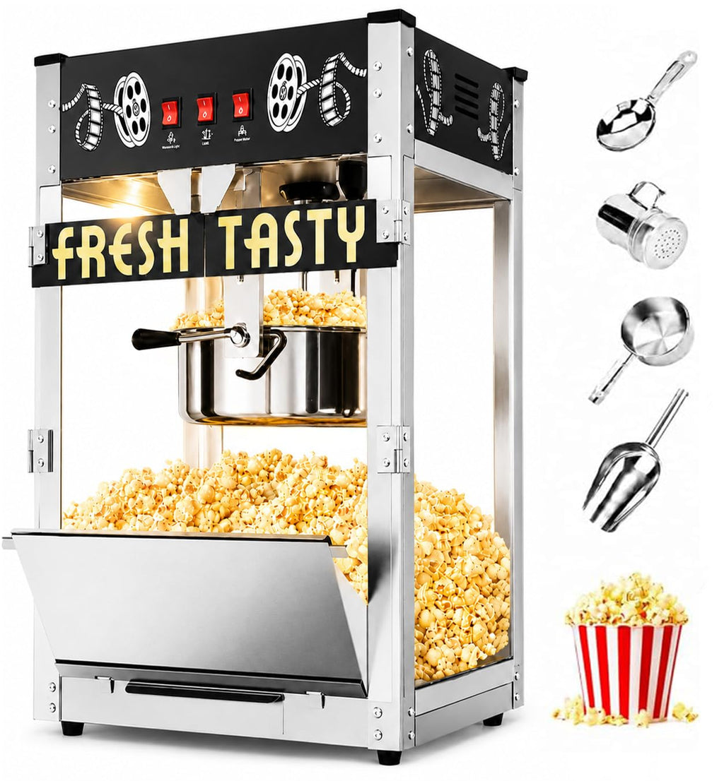 ELOMBR Popcorn Machine,Table Top Popcorn Maker Machine