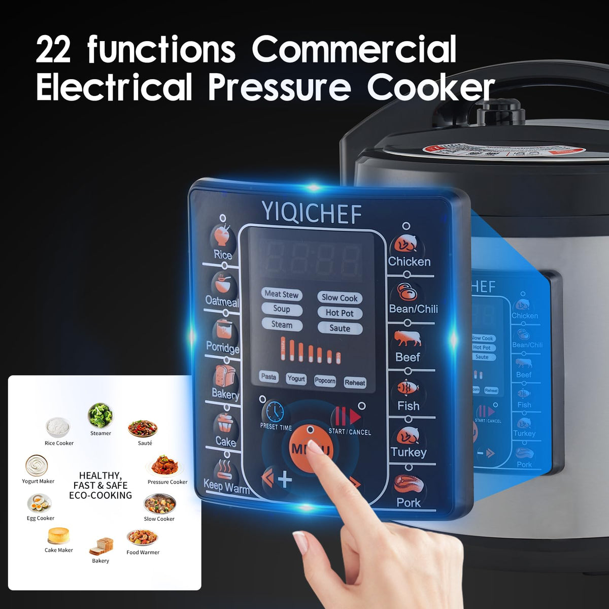 12L Commercial Digital Electric Pressure Cooker