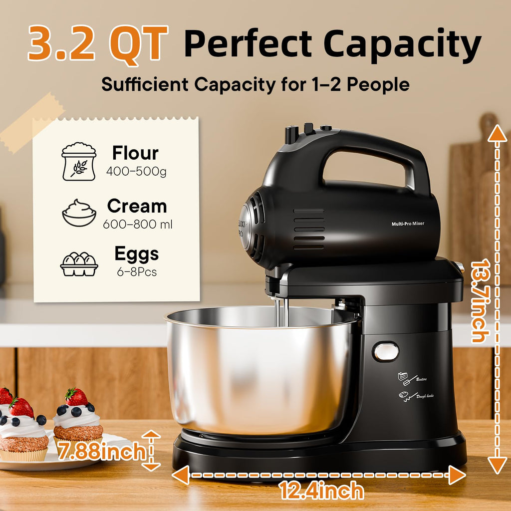 2-in-1 5-Speed Stand Mixer with Auto-Rotating Bowl