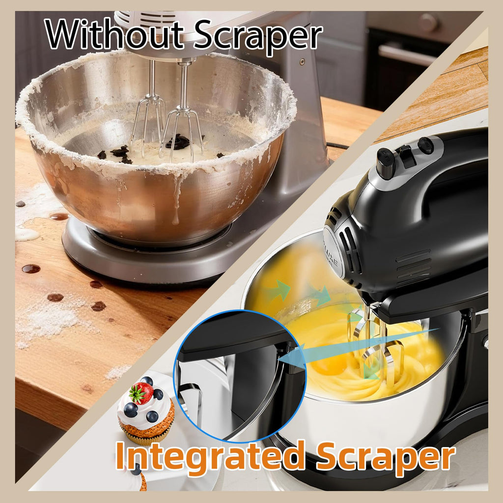 2-in-1 5-Speed Stand Mixer with Auto-Rotating Bowl