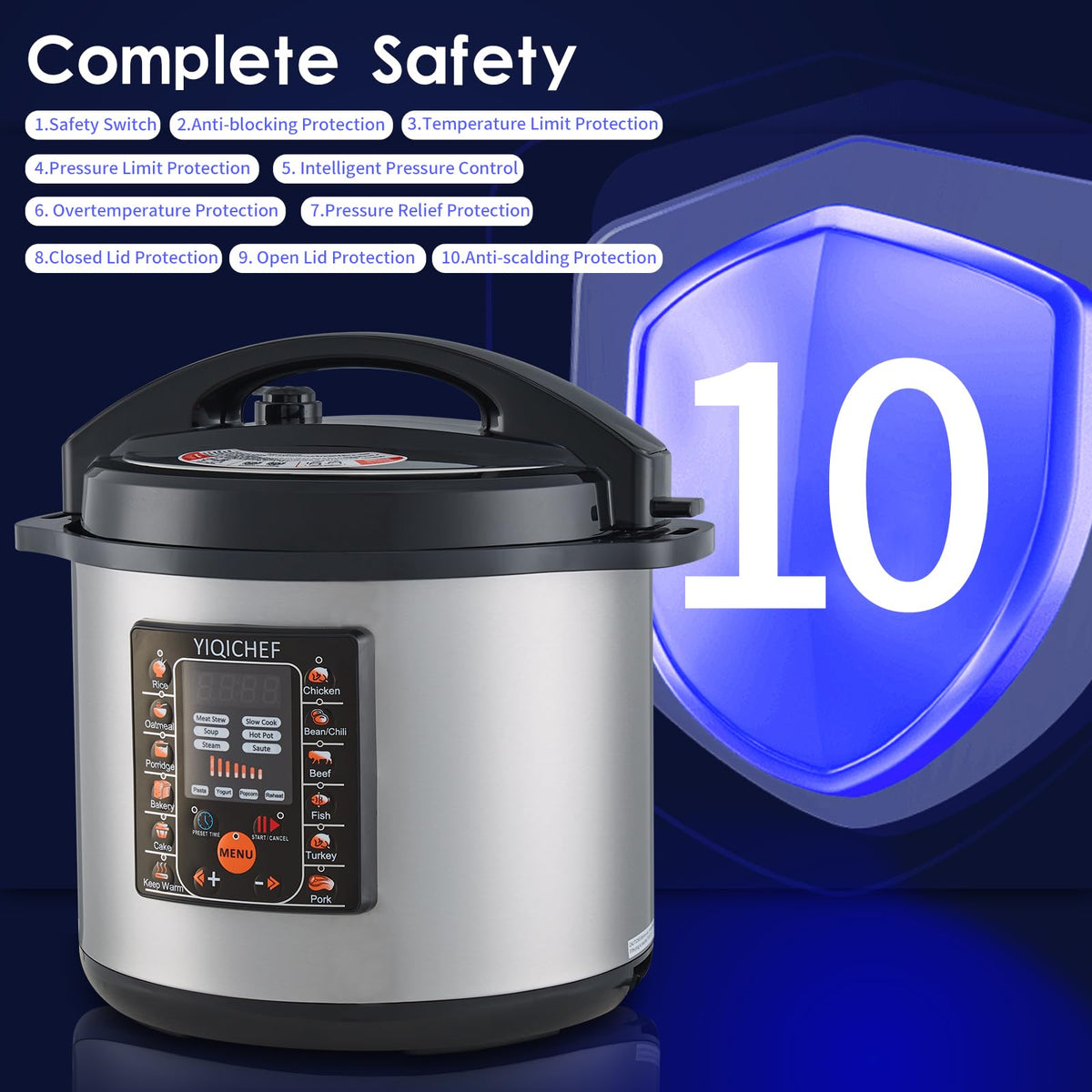 12L Commercial Digital Electric Pressure Cooker