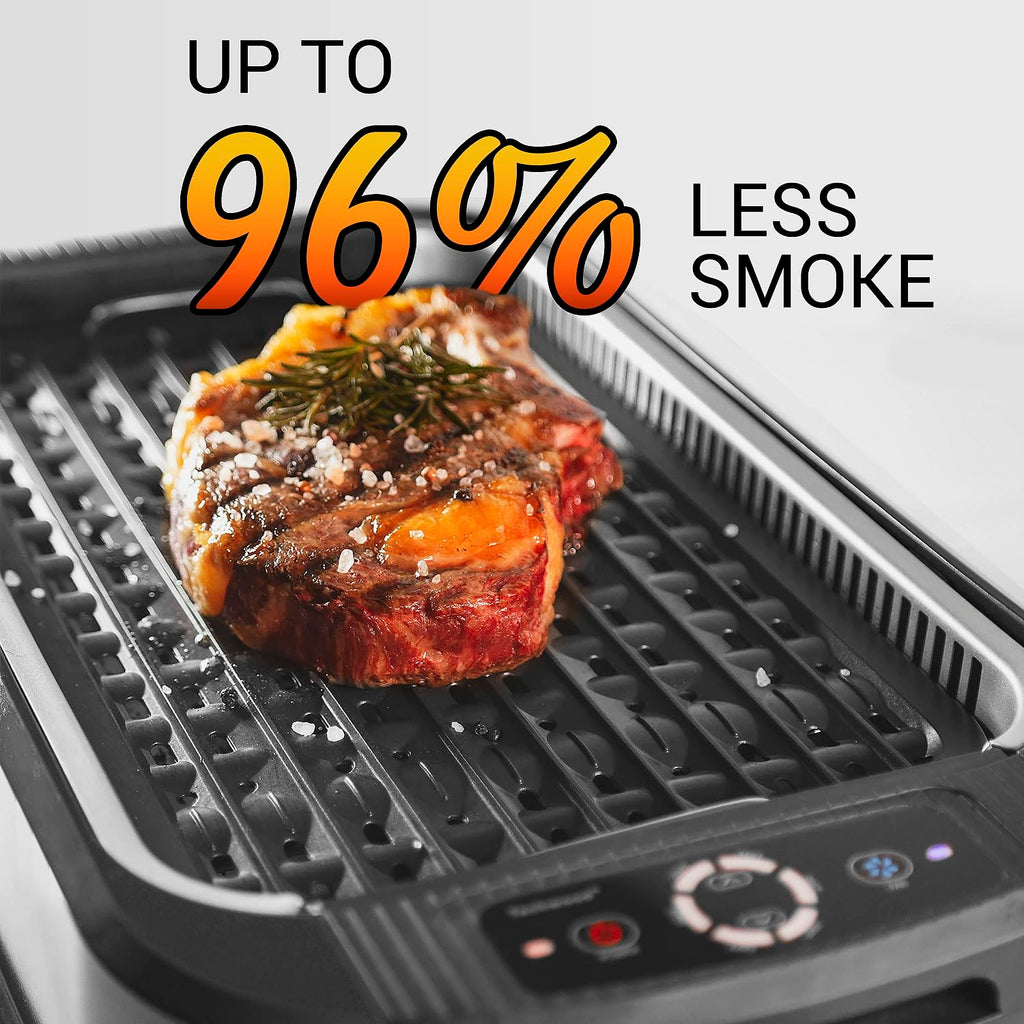 1500W Smokeless Electric Grill with Smart Control Panel