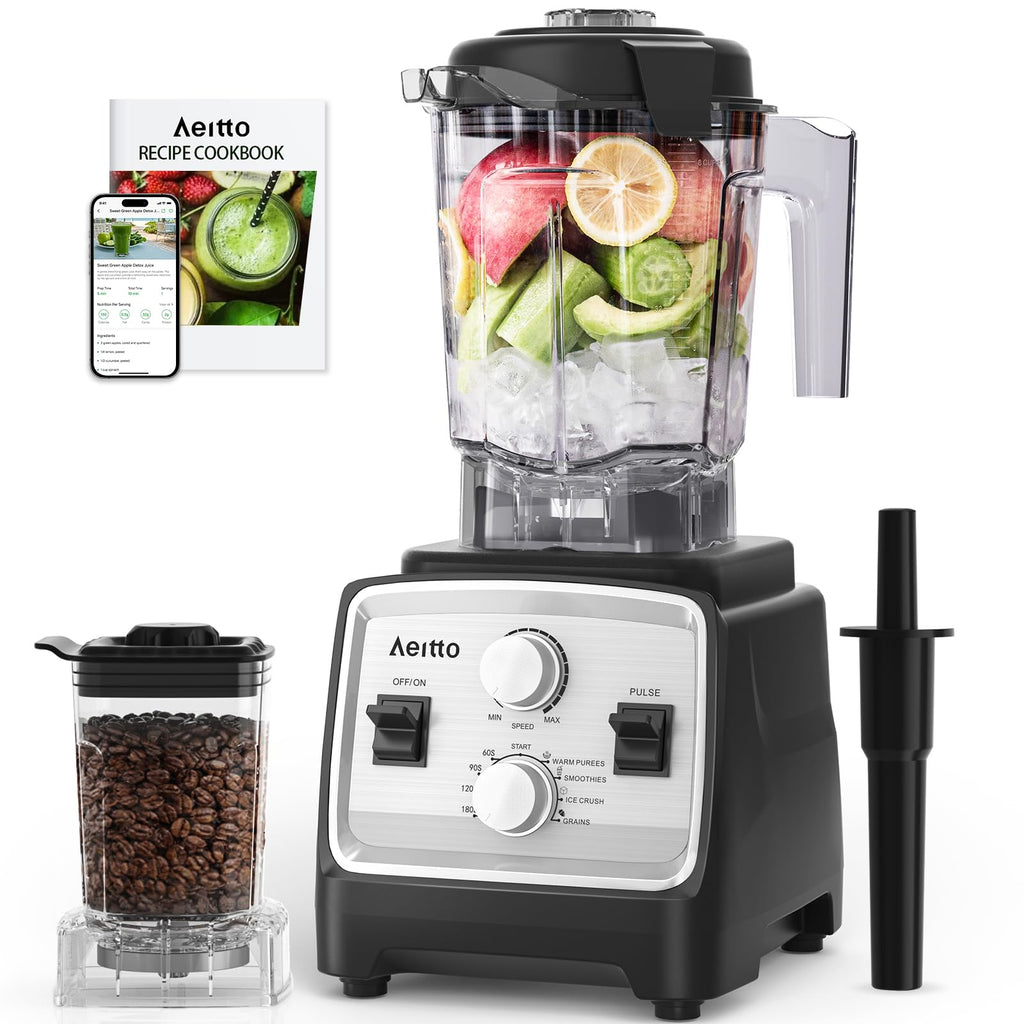Aeitto Blender & Grinder Combo, BPA-Free Countertop Professional Blender