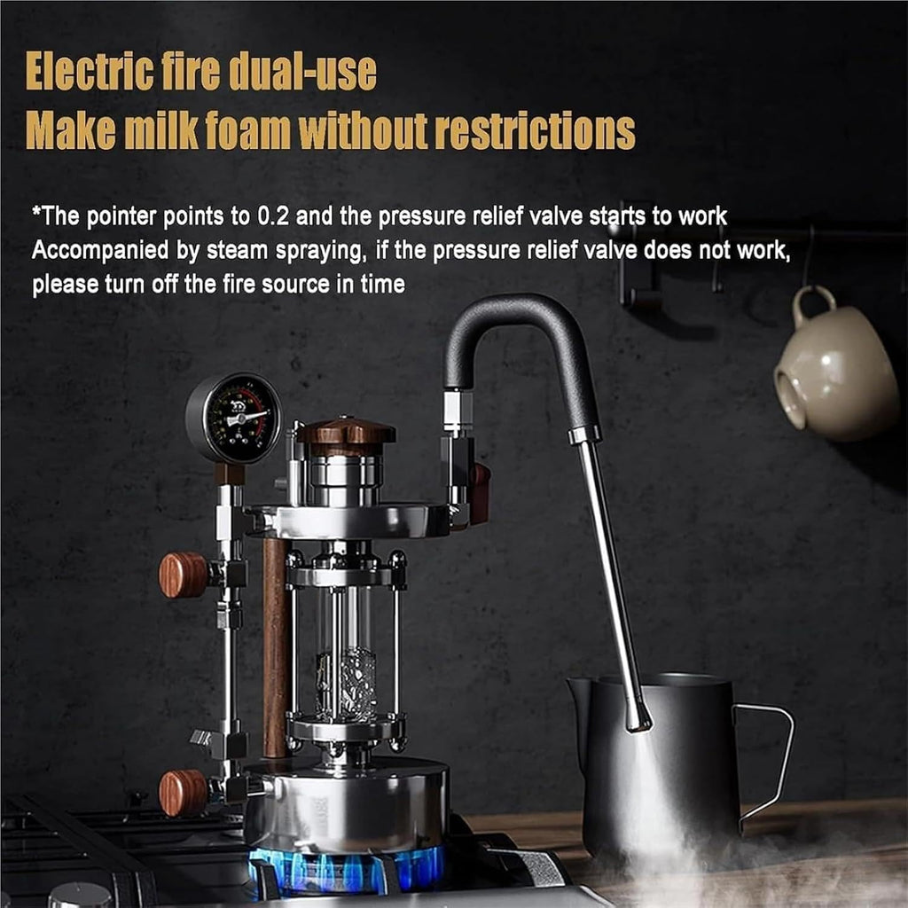 Milk Frother and Steamer, Handheld Foam Maker with Adjustable Hose, 700ml