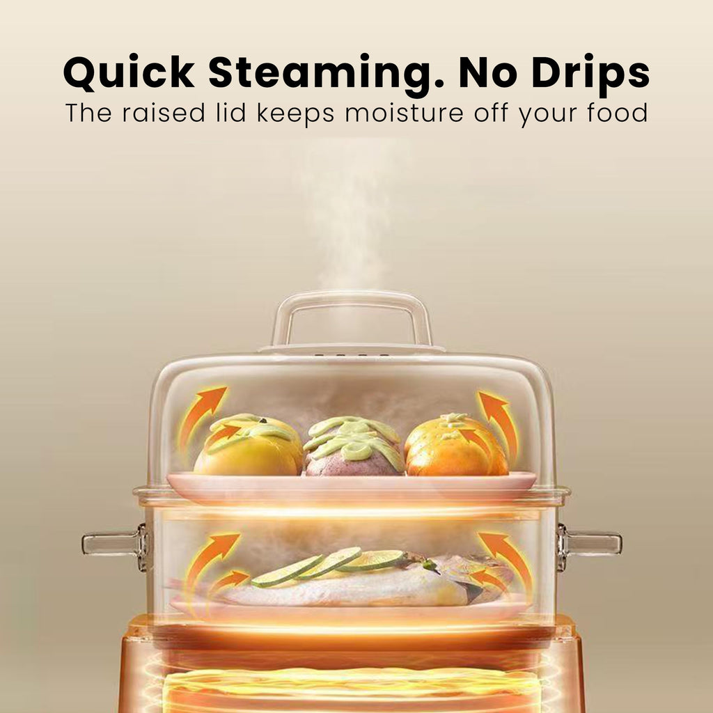 12.7 Qt Double-Tier Electric Food Steamer