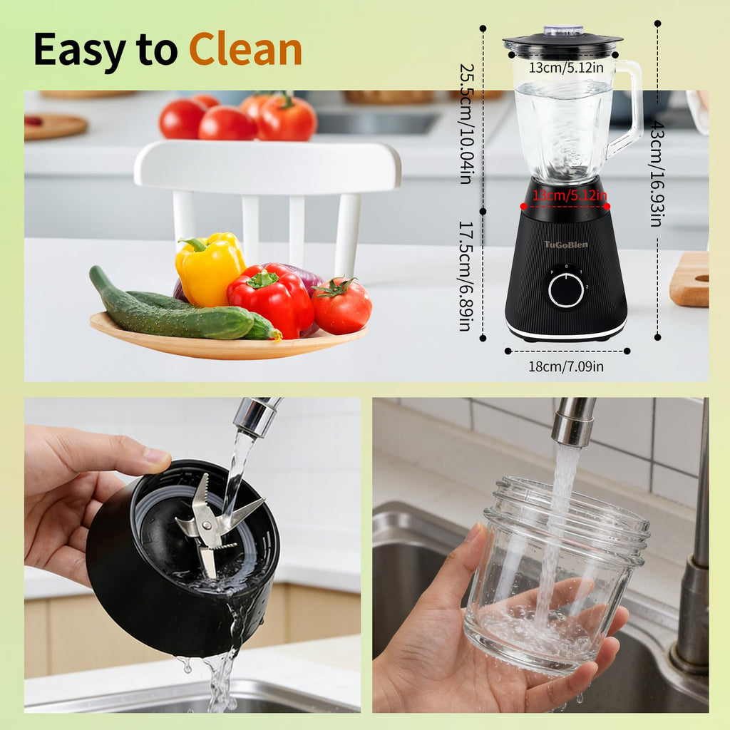 51 oz Countertop Blender with Glass Grinding Cup