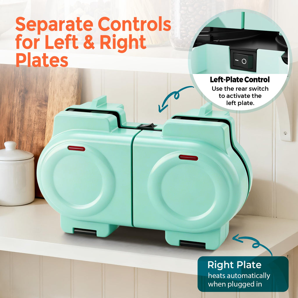 2-in-1 Double Waffle & Pancake Maker