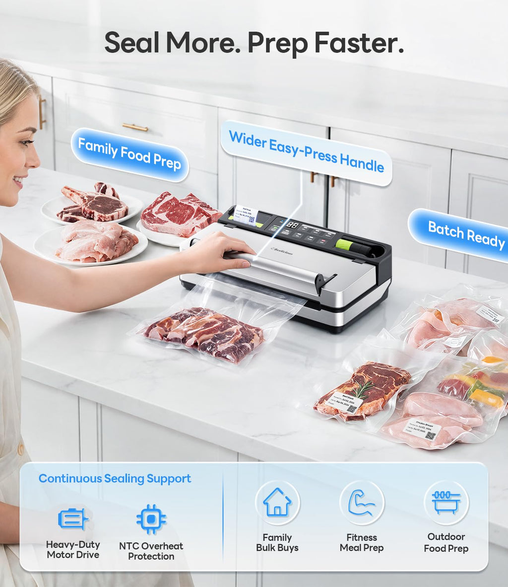 98kPa Smart Vacuum Sealer with FreshTrack Label Printing