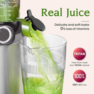 Anybear 200W Cold Press Juicer, 4.3" Whole Fruit Chute, Upgraded Auger