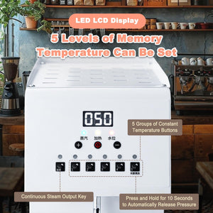 Electric Stainless Steel Milk Steamer & Frother