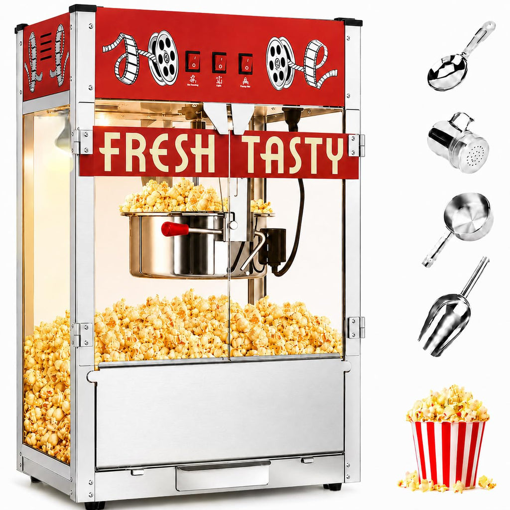 ELOMBR Popcorn Machine,Table Top Popcorn Maker Machine