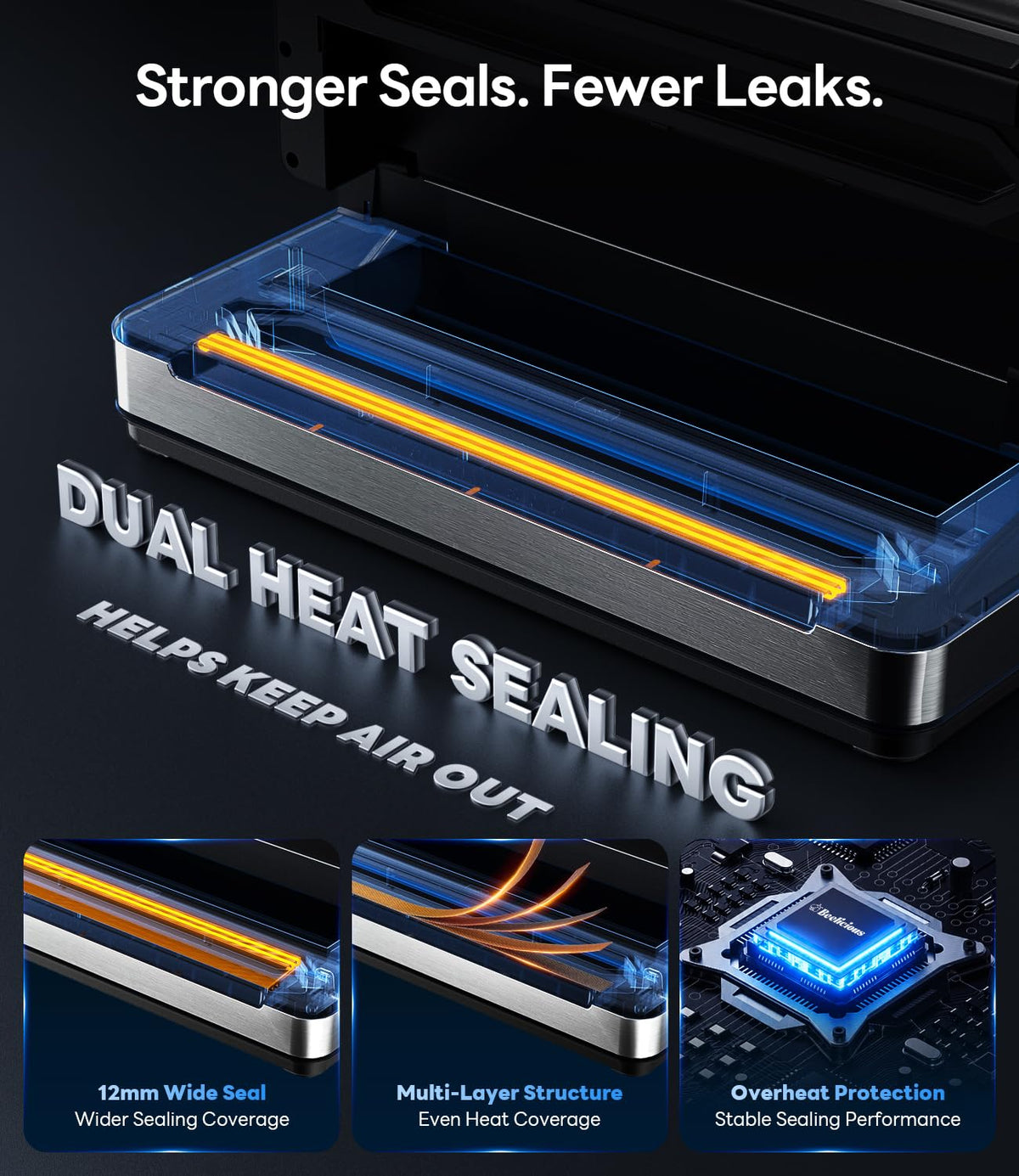 98kPa Smart Vacuum Sealer with FreshTrack Label Printing