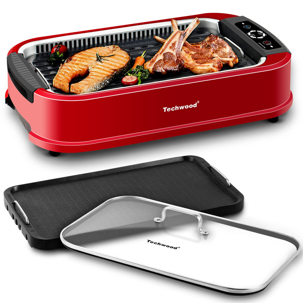 1500W Smokeless Electric Grill with Smart Control Panel