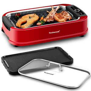 1500W Smokeless Electric Grill with Smart Control Panel