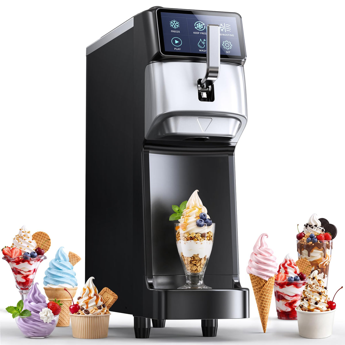 Commercial Soft Serve Ice Cream Maker Machine