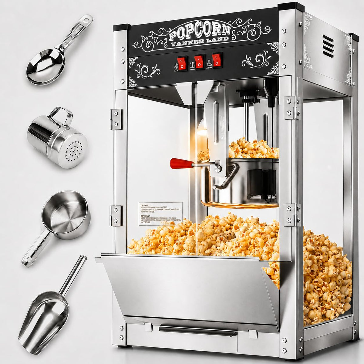 ELOMBR Popcorn Machine,Table Top Popcorn Maker Machine