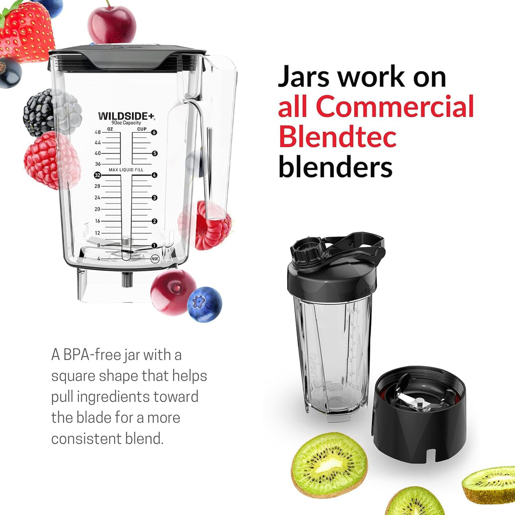 Blendtec Stealth X 885 Commercial Blender (Black) & 90oz* WildSide+ Jar