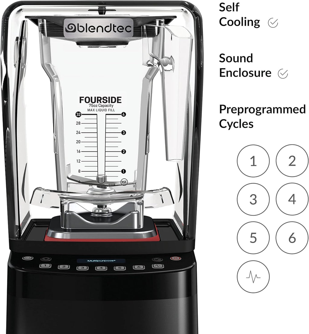 Blendtec Stealth X 885 Commercial Blender (Black) & 90oz* WildSide+ Jar